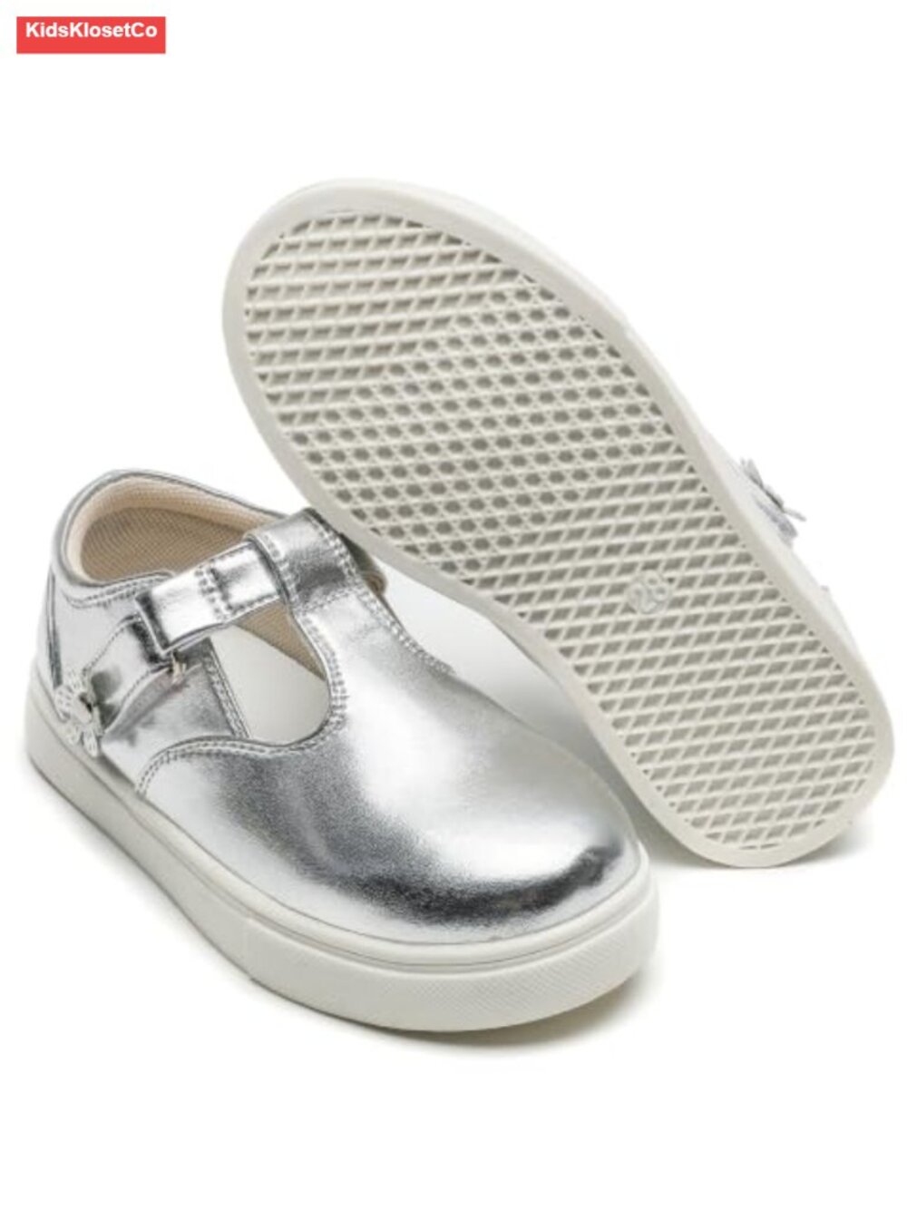 Girls Mary Jane Flats T-Strap School Shoes Cute Flowers Non-Slip - Picture 3 of 6